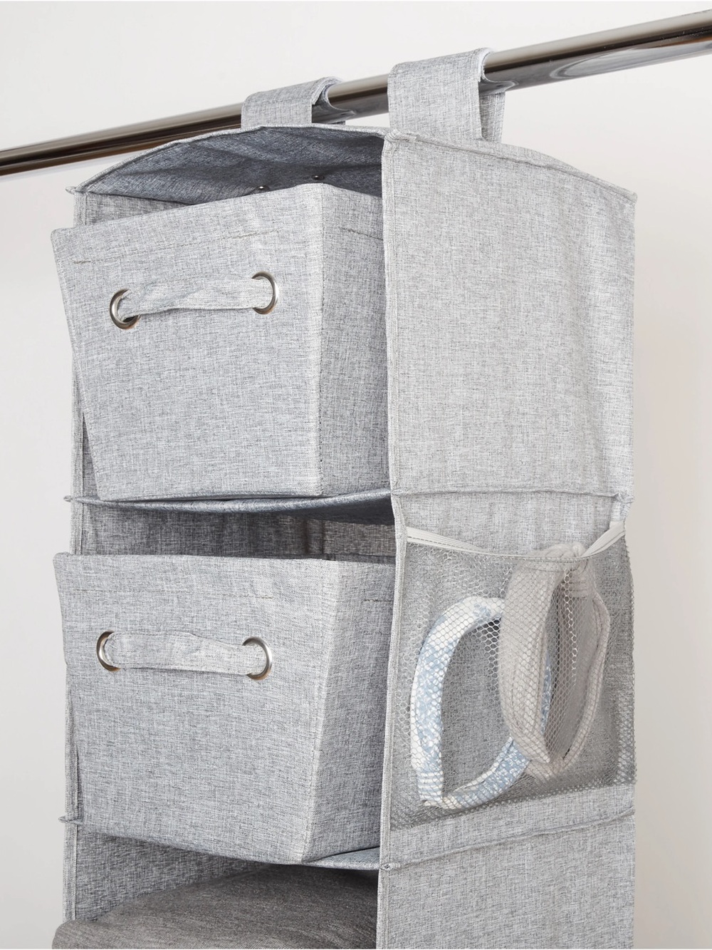 Dormify Gray Hanging Closet Organizer